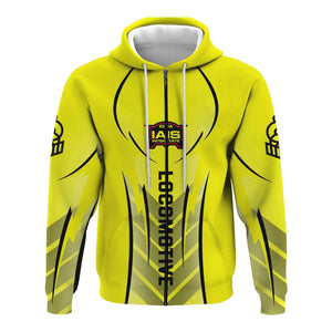 Railspirit Personalized Iowa Interstate Railroad Hoodie Striking Line Style IAIS Train Zip Up Hoodie For Locomotive Lovers
