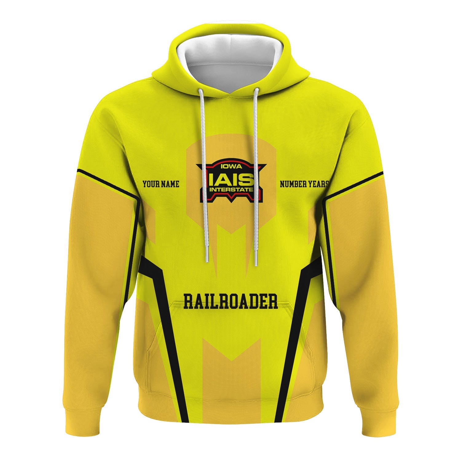 Railspirit Personalized Iowa Interstate Railroad Hoodie Custom Year Railroader IAIS Zip Up Hoodie Gift Idea For Train Lover
