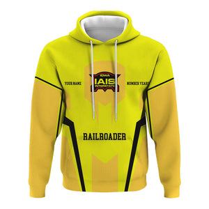 Railspirit Personalized Iowa Interstate Railroad Hoodie Custom Year Railroader IAIS Zip Up Hoodie Gift Idea For Train Lover