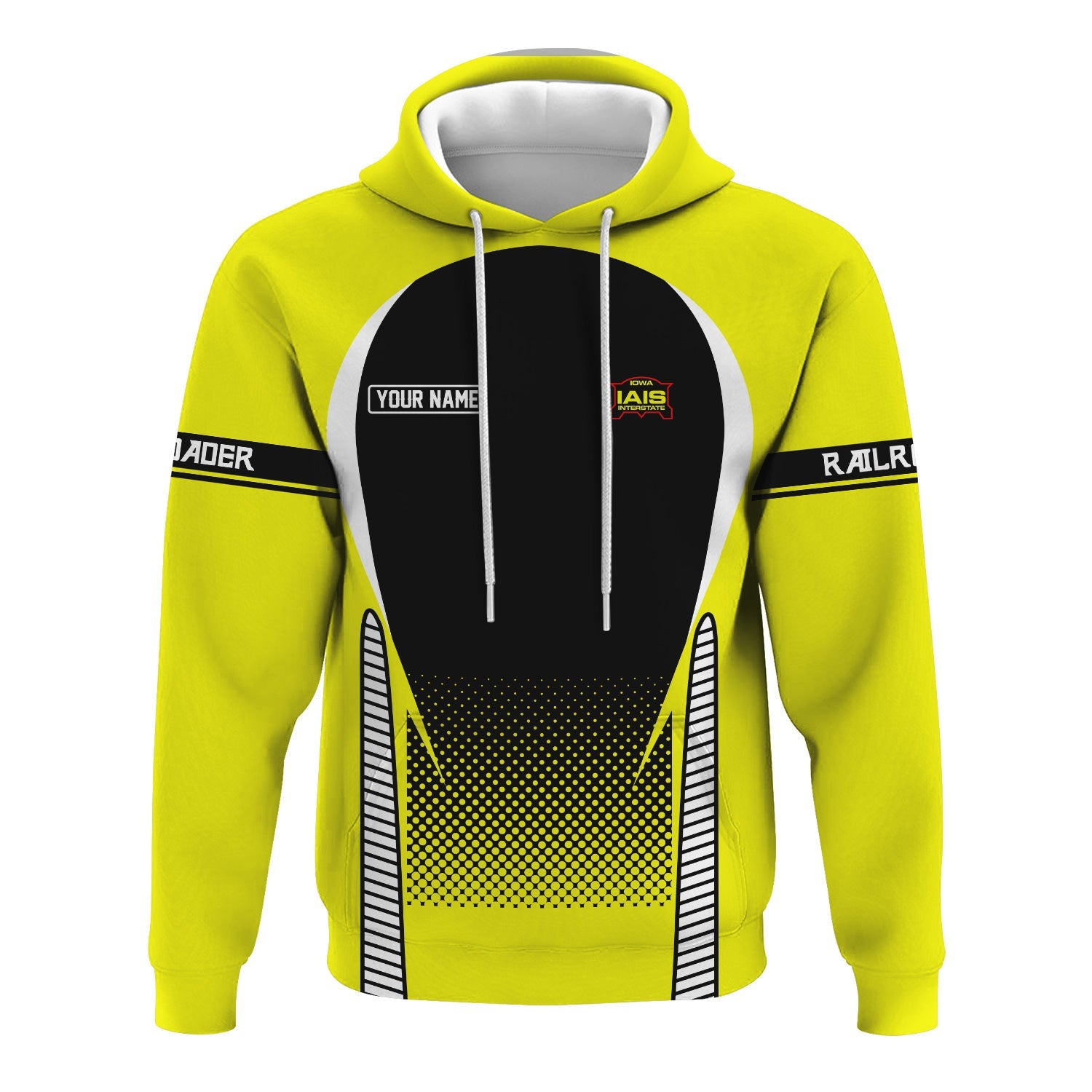Railspirit Personalized Iowa Interstate Railroad Hoodie Stress Is Caused By Not Having Enough Trains IAIS  Zip Up Hoodie