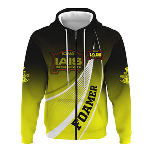 Railspirit Personalized Iowa Interstate Railroad Hoodie Railway-Themed Style IAIS Zip Up Hoodie Gift Idea For Trainspotter