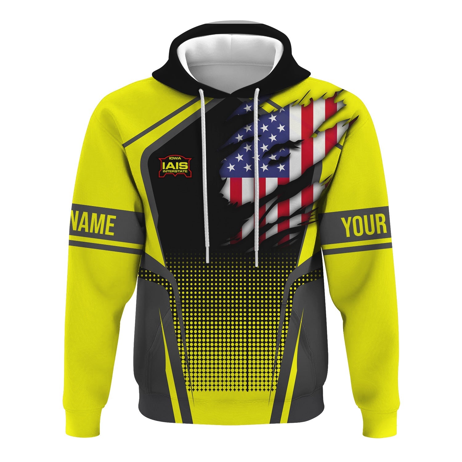 Railspirit Personalized Iowa Interstate Railroad Hoodie American Eagle Vintage Train IAIS Zip Up Hoodie