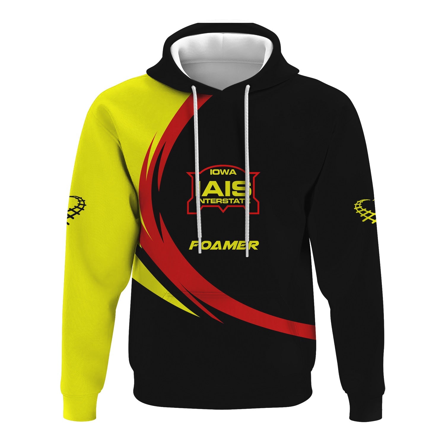 Railspirit Personalized Iowa Interstate Railroad Hoodie Unique Graphic Style IAIS Zip Up Hoodie For Train Enthusiasts