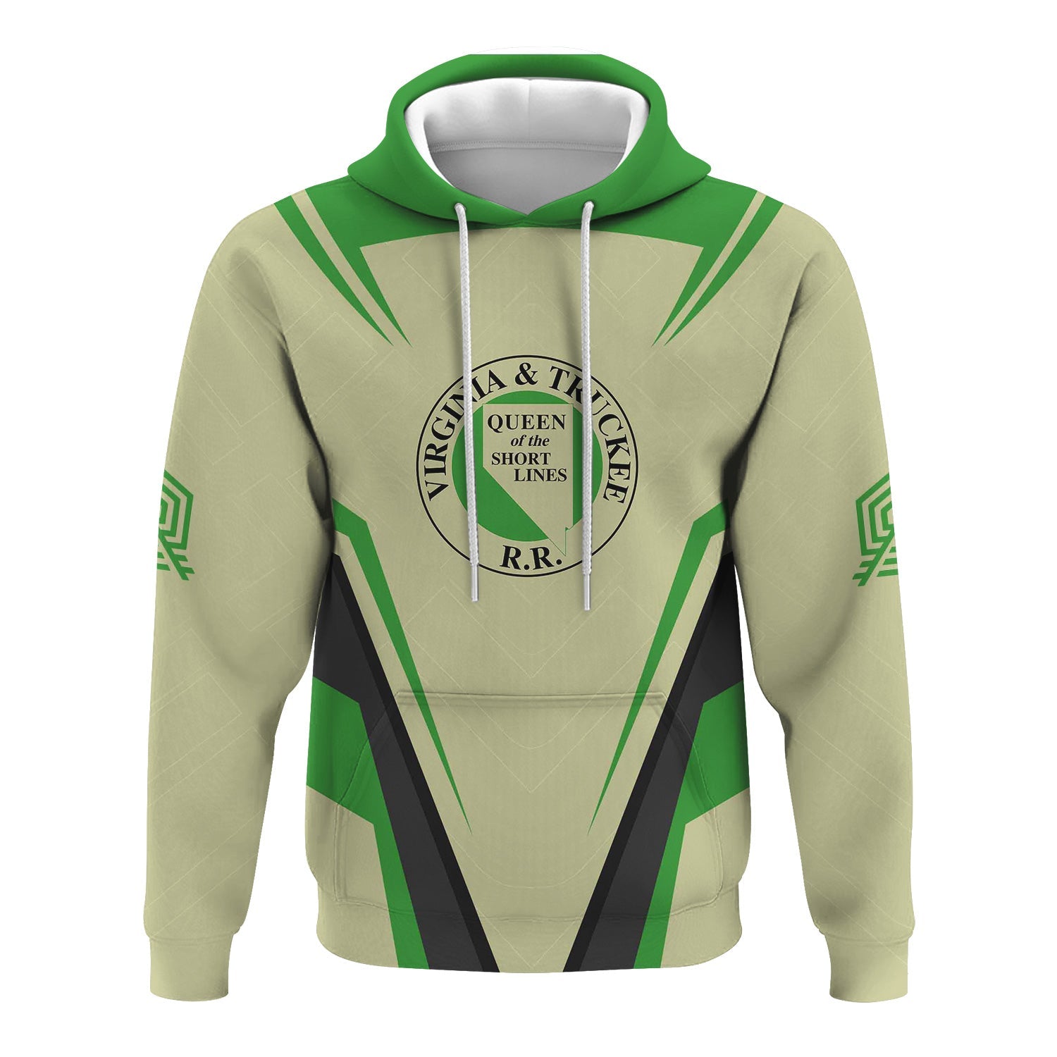 Railspirit Personalized Virginia & Truckee Railroad Hoodie Railway Inspired Apparel Train Zip Up Hoodie For Train Lovers