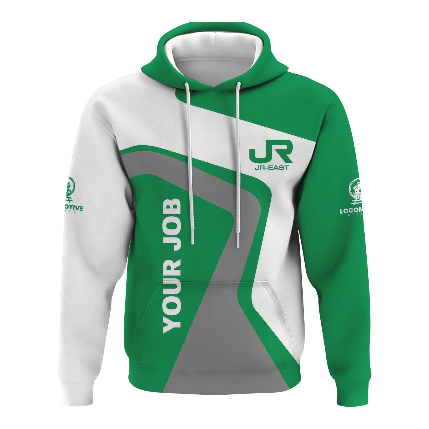 Railspirit Personalized East Japan Railway Hoodie Unique Design with Custom Job Position JR-EAST Train Zip Up Hoodie