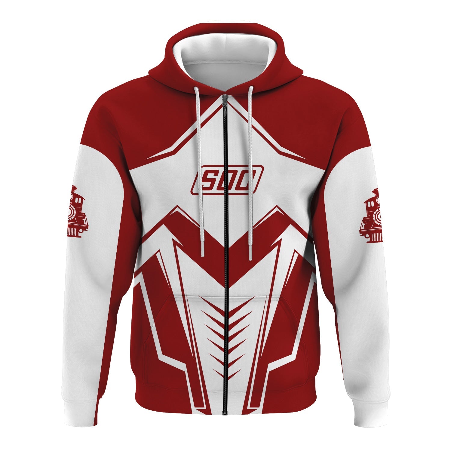 Railspirit Personalized Soo Line Railroad Hoodie Railway Trainspotter Style Zip Up Hoodie Gift Idea For Foamers