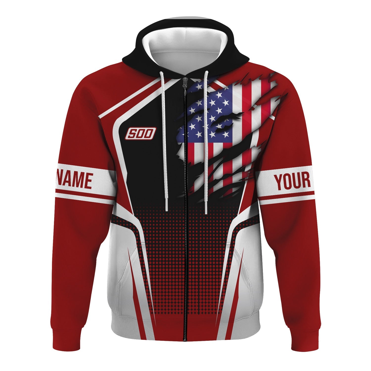 Railspirit Personalized Soo Line Railroad Hoodie American Eagle Vintage Train Zip Up Hoodie