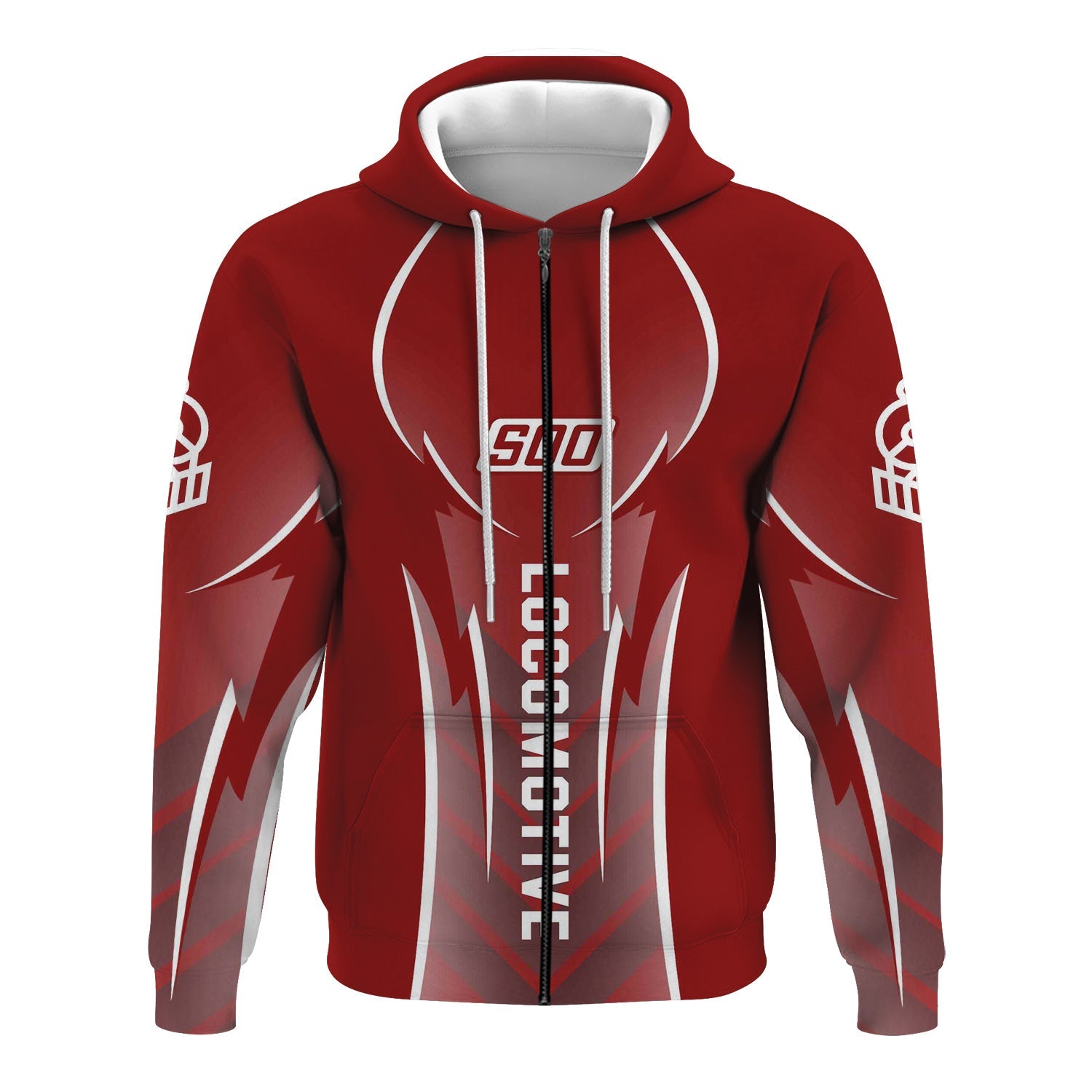 Railspirit Personalized Soo Line Railroad Hoodie Striking Line Style Train Zip Up Hoodie For Locomotive Lovers