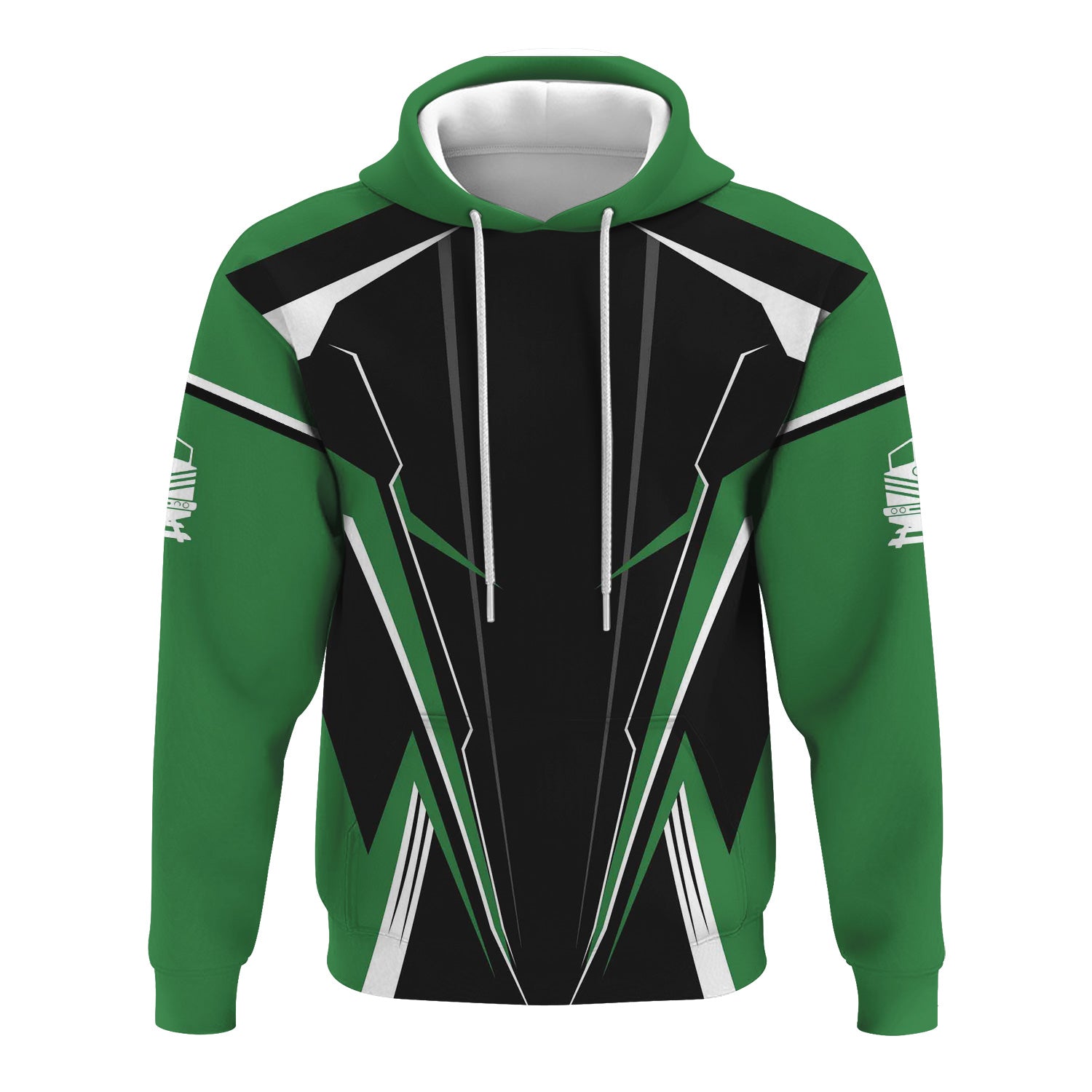 Railspirit Personalized Burlington Northern Railroad Hoodie Lightning-Edge Design Train Zip Up Hoodie For Railroad Lovers