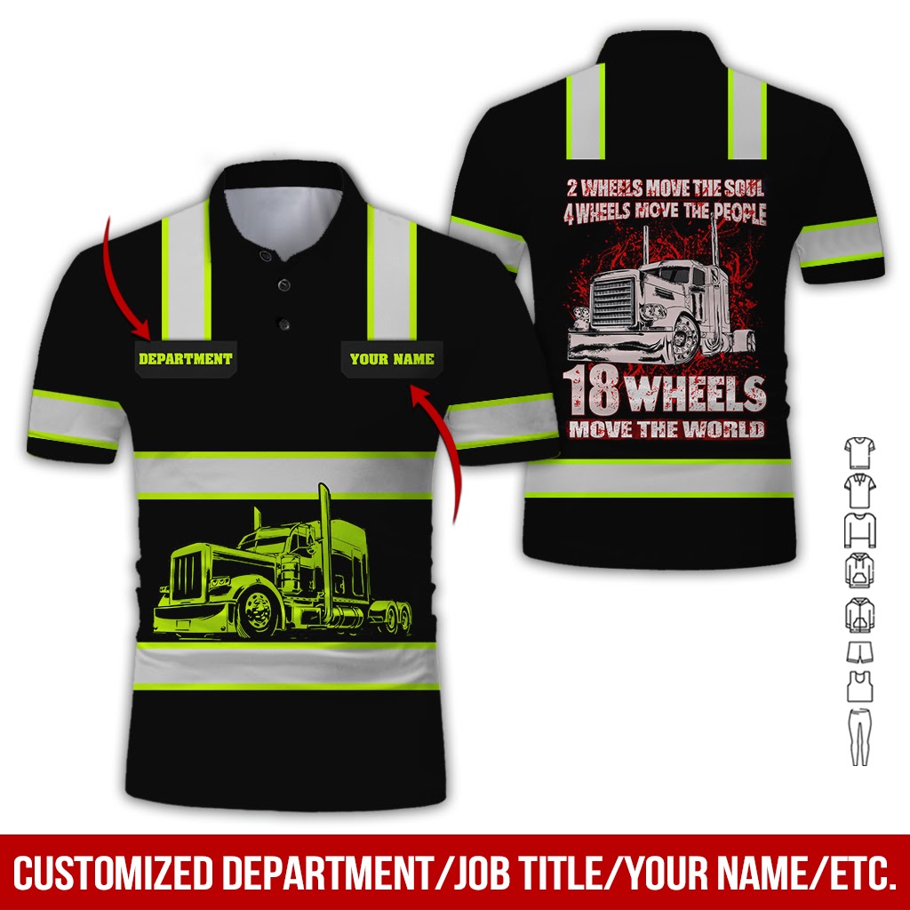 Custom Name Proud Trucker Uniform, Personalized Driver T-shirt for Trucking