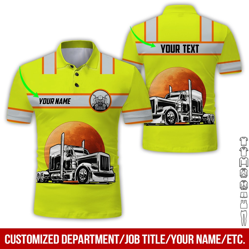 Customized Name Truck Driver Uniform Clothes, Personalized Trucker T-shirt