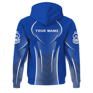 Railspirit Personalized Long Island Railroad Hoodie Striking Line Style Train Zip Up Hoodie For Locomotive Lovers