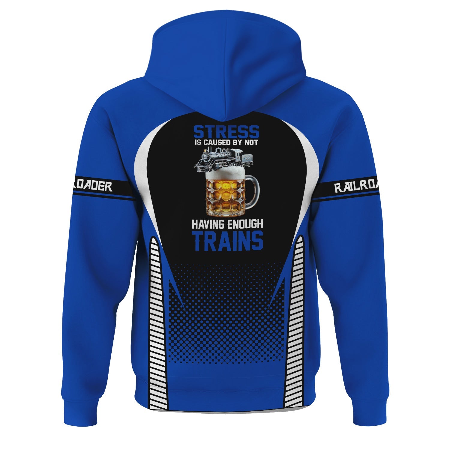 Railspirit Personalized Long Island Railroad Hoodie Stress Is Caused By Not Having Enough Trains  Zip Up Hoodie