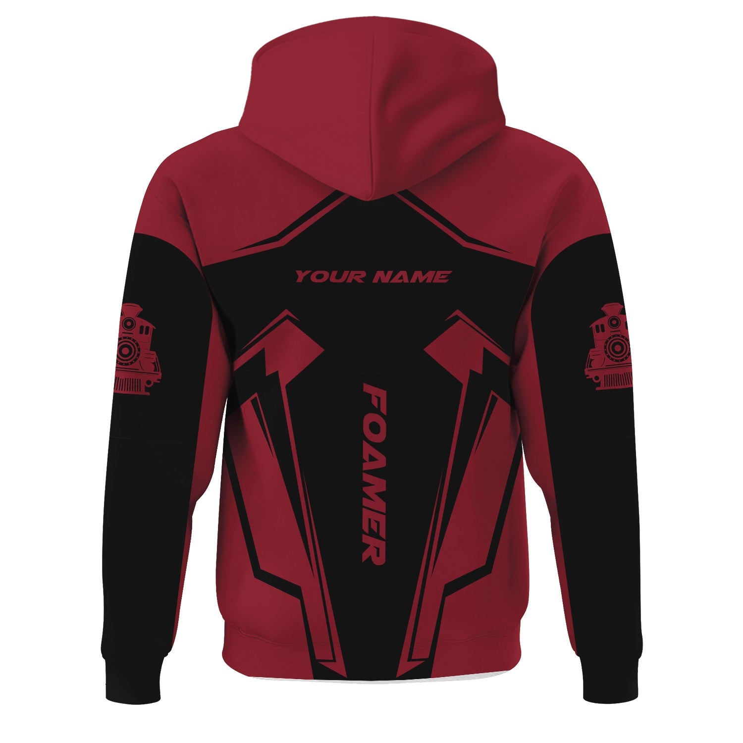Railspirit Personalized Chicago Great Western Railroad Hoodie Railway Trainspotter Style Zip Up Hoodie Gift Idea For Foamers