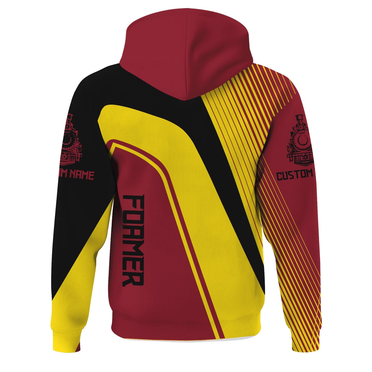 Railspirit Personalized Chicago Great Western Railroad Hoodie Vibrant Striking Style Zip Up Hoodie For Rail Enthusiasts