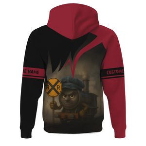 Railspirit Personalized Chicago Great Western Railroad Hoodie Angry Train Hoodie Gift Idea For Train Lover