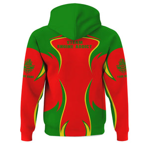 Railspirit Personalized Elgin Joliet And Eastern Railroad Hoodie Distinctive Flame Style Zip Up Hoodie For Steam Engine Addict