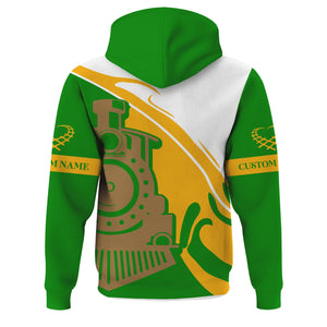 Railspirit Personalized Elgin Joliet And Eastern Railroad Hoodie Flame-Inspired Style Zip Up Hoodie Gift Idea For Train Lovers