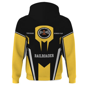 Railspirit Personalized Bessemer And Lake Erie Railroad Hoodie Custom Year Railroader Zip Up Hoodie Gift Idea For Train Lover