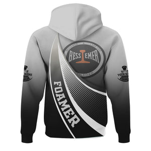 Railspirit Personalized Bessemer And Lake Erie Railroad Hoodie Railway-Themed Style Zip Up Hoodie Gift Idea For Trainspotter