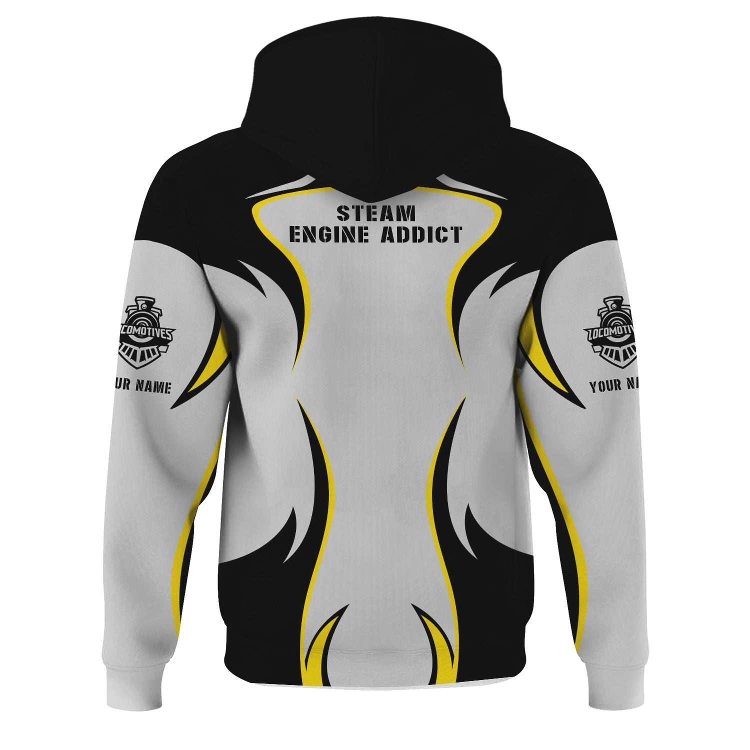 Railspirit Personalized Bessemer And Lake Erie Railroad Hoodie Distinctive Flame Style Zip Up Hoodie For Steam Engine Addict