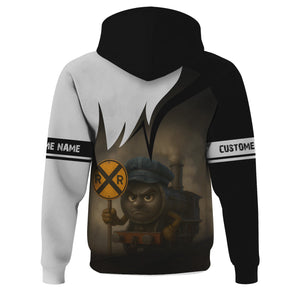 Railspirit Personalized Bessemer And Lake Erie Railroad Hoodie Angry Train Hoodie Gift Idea For Train Lover