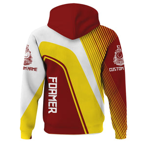 Railspirit Personalized Detroit & Mackinac Railroad Hoodie Vibrant Striking Style Zip Up Hoodie For Rail Enthusiasts