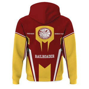 Railspirit Personalized Detroit & Mackinac Railroad Hoodie Custom Year Railroader Zip Up Hoodie Gift Idea For Train Lover