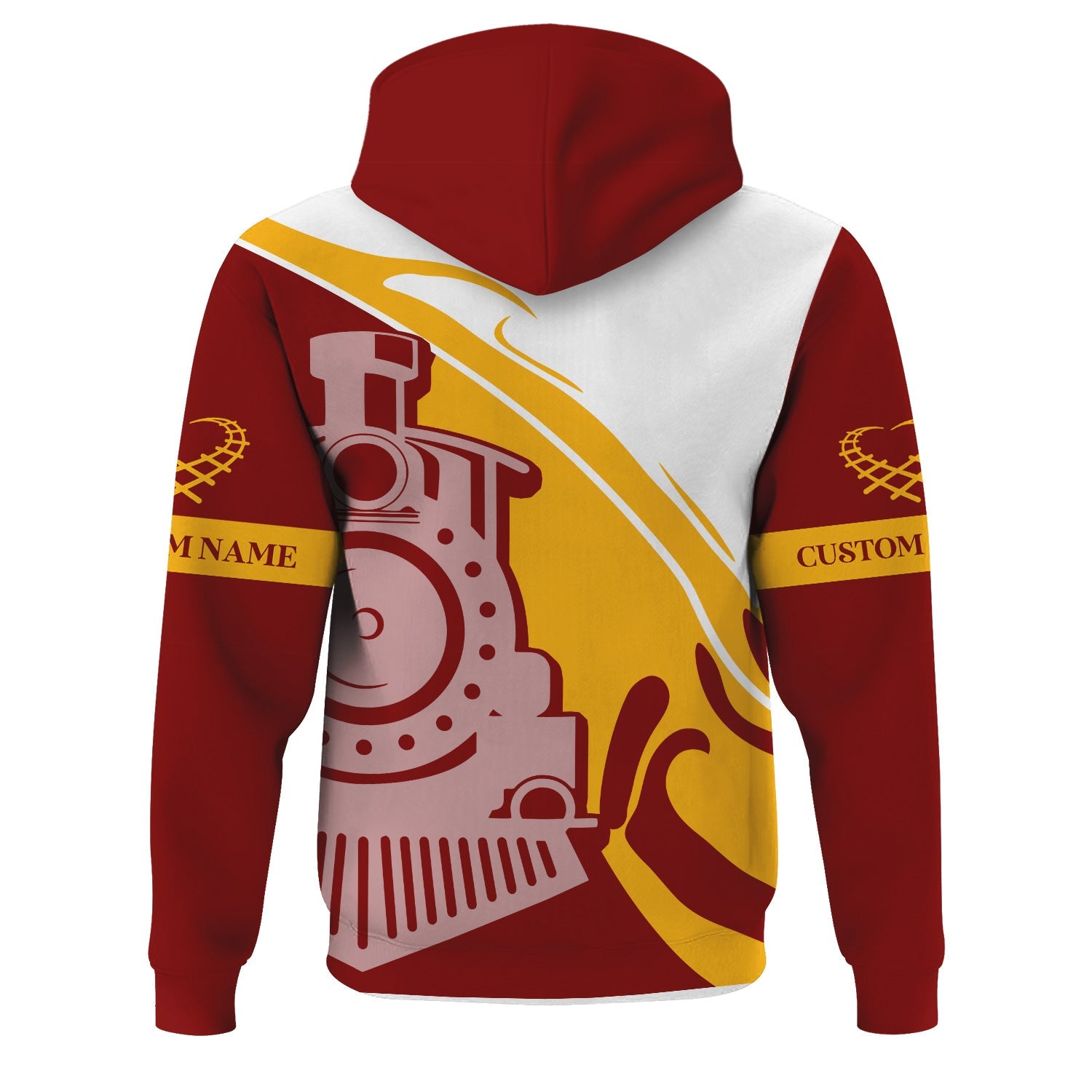 Railspirit Personalized Detroit & Mackinac Railroad Hoodie Flame-Inspired Style Zip Up Hoodie Gift Idea For Train Lovers