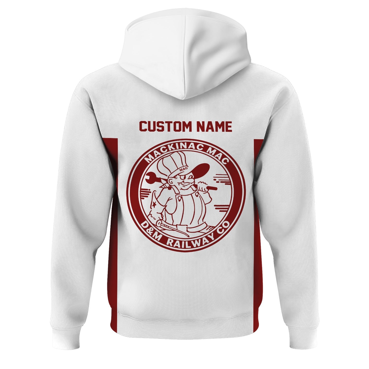 Railspirit Custom Name Detroit & Mackinac Railroad Hoodie Yes I Need All Those Train Printed Zip Hoodie