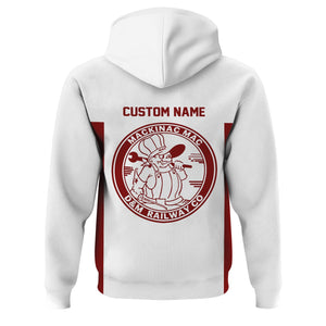 Railspirit Custom Name Detroit & Mackinac Railroad Hoodie Yes I Need All Those Train Printed Zip Hoodie