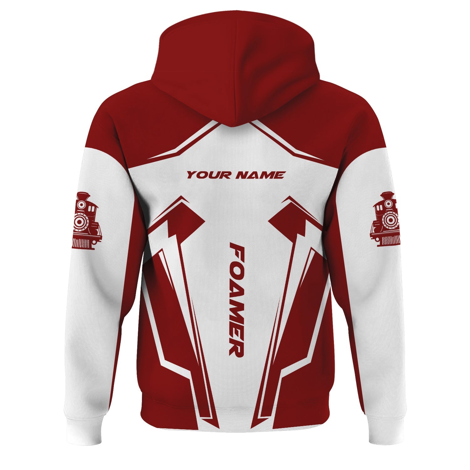 Railspirit Personalized Detroit & Mackinac Railroad Hoodie Railway Trainspotter Style Zip Up Hoodie Gift Idea For Foamers