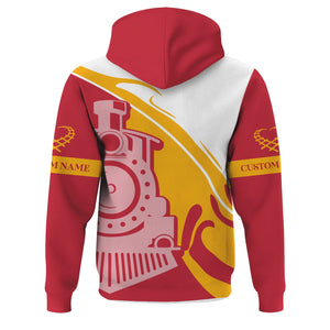 Railspirit Personalized Canadian Pacific Kansas City Hoodie Flame-Inspired Style CPKC Zip Up Hoodie Gift Idea For Train Lovers