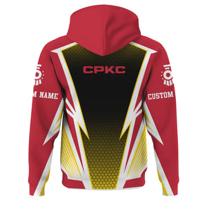 Railspirit Personalized Canadian Pacific Kansas City Hoodie Lightning Graphic Style CPKC Zip Up Hoodie Gift Idea For Train Lover