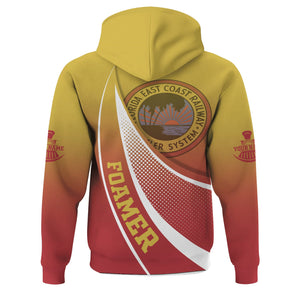 Railspirit Personalized Florida East Coast Railway Hoodie Railway-Themed Style Zip Up Hoodie Gift Idea For Trainspotter