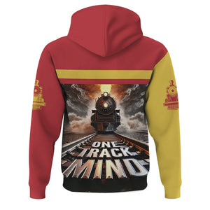 Railspirit Personalized Florida East Coast Railway Hoodie One Track Mind Train Printed ZIp Up Hoodie