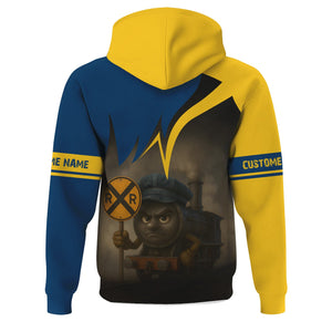 Railspirit Personalized Alaska Railroad Hoodie Angry Train Hoodie Gift Idea For Train Lover