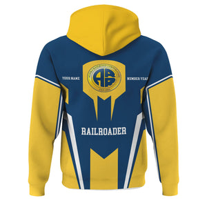 Railspirit Personalized Alaska Railroad Hoodie Custom Year Railroader Zip Up Hoodie Gift Idea For Train Lover