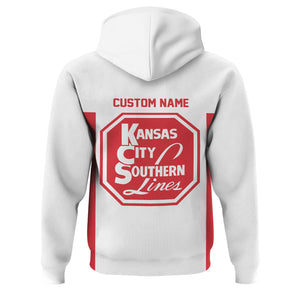 Railspirit Custom Name Kansas City Southern Hoodie Yes I Need All Those Train Printed Zip Hoodie