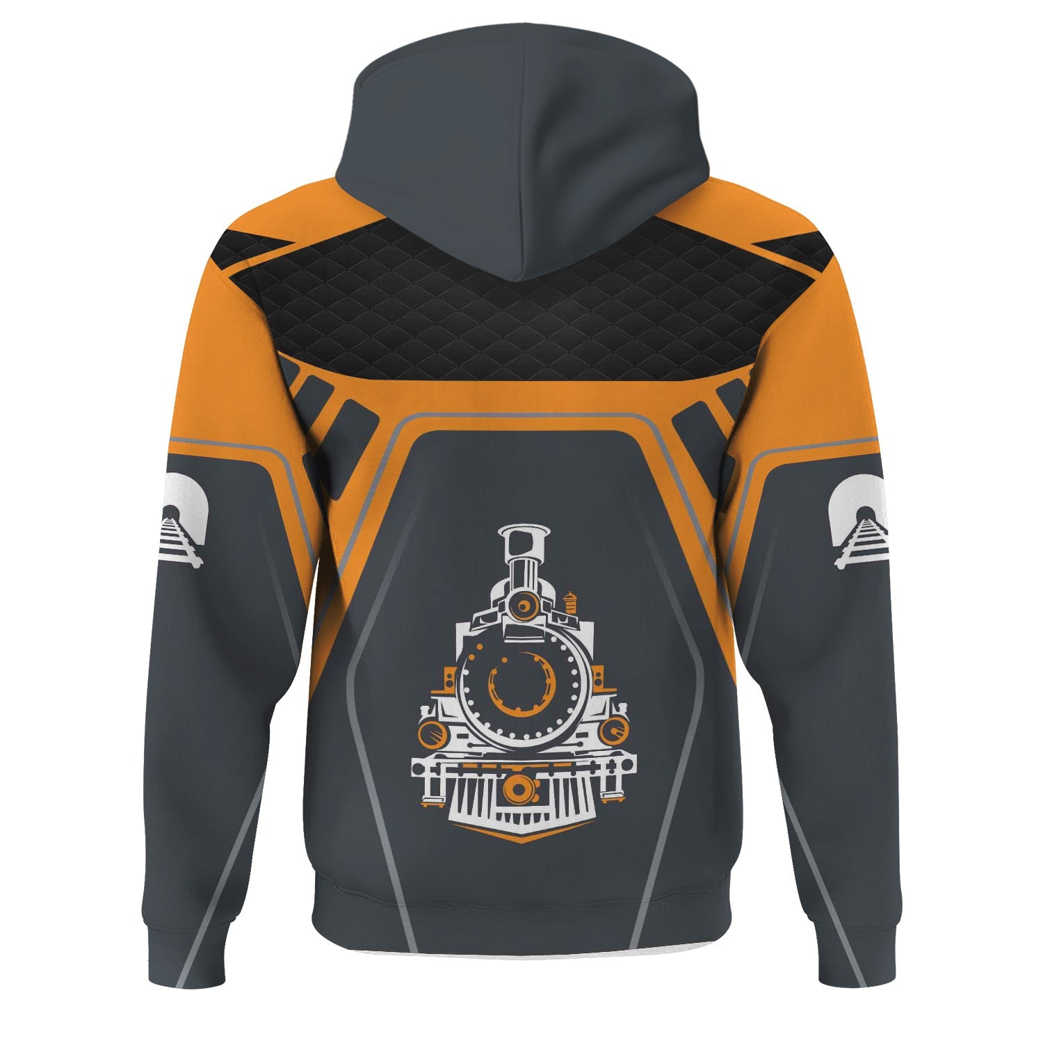 Railspirit Personalized Genesee & Wyoming Inc. Railroad Hoodie Steam Locomotive Engine Graphic Train Zip Up Hoodie All Over Print