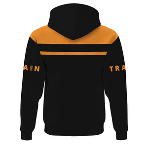 Railspirit Custom Name Genesee & Wyoming Inc. Railroad Hoodie American Train Ticket Printed Zip Hoodie