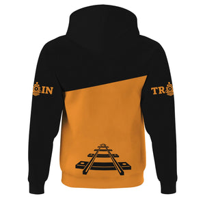 Railspirit Custom Name Genesee & Wyoming Inc. Railroad Hoodie One Track Mind Printed Zip Hoodie