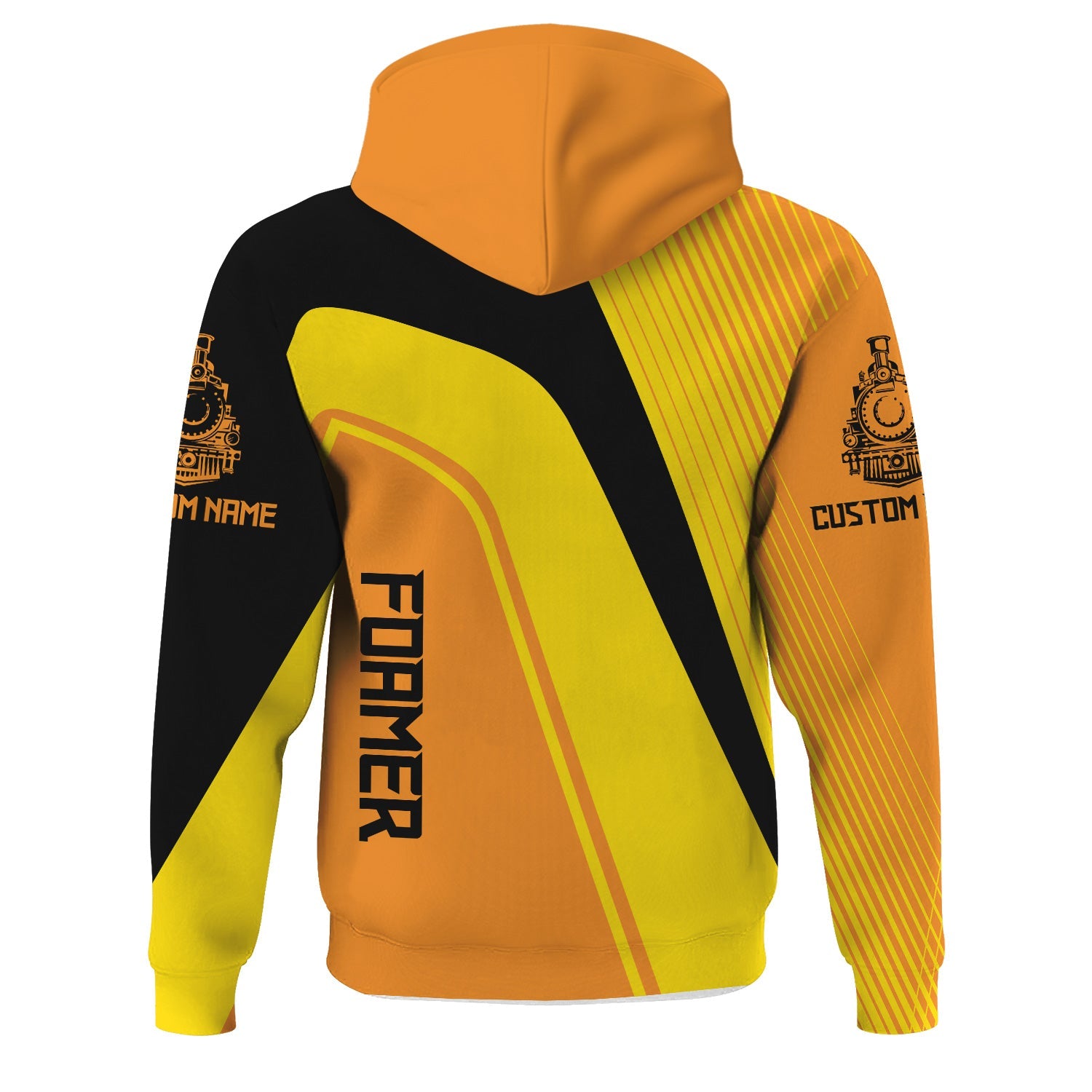 Railspirit Personalized Genesee & Wyoming Inc. Railroad Hoodie Vibrant Striking Style Zip Up Hoodie For Rail Enthusiasts