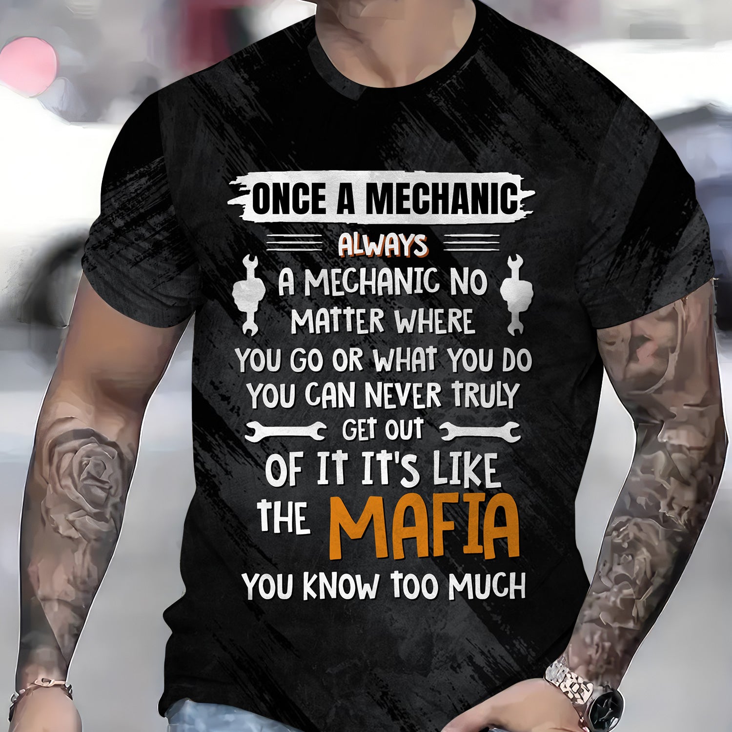 Funny Once A Mechanic Always A Mechanic Shirt No Matter Where You Go Black Unisex T Shirt