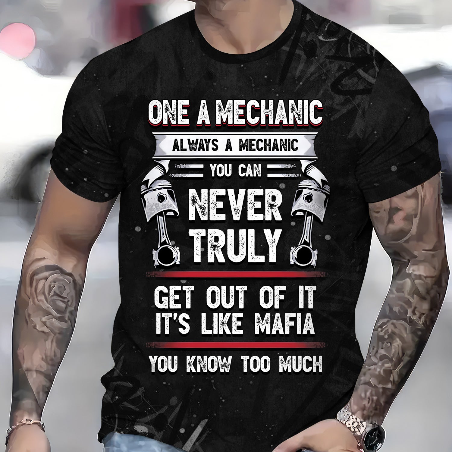 Vintage Mechanic Shirt You Can Never Truly Get Out Of It It's Like Mafia You Know Too Much T Shirt