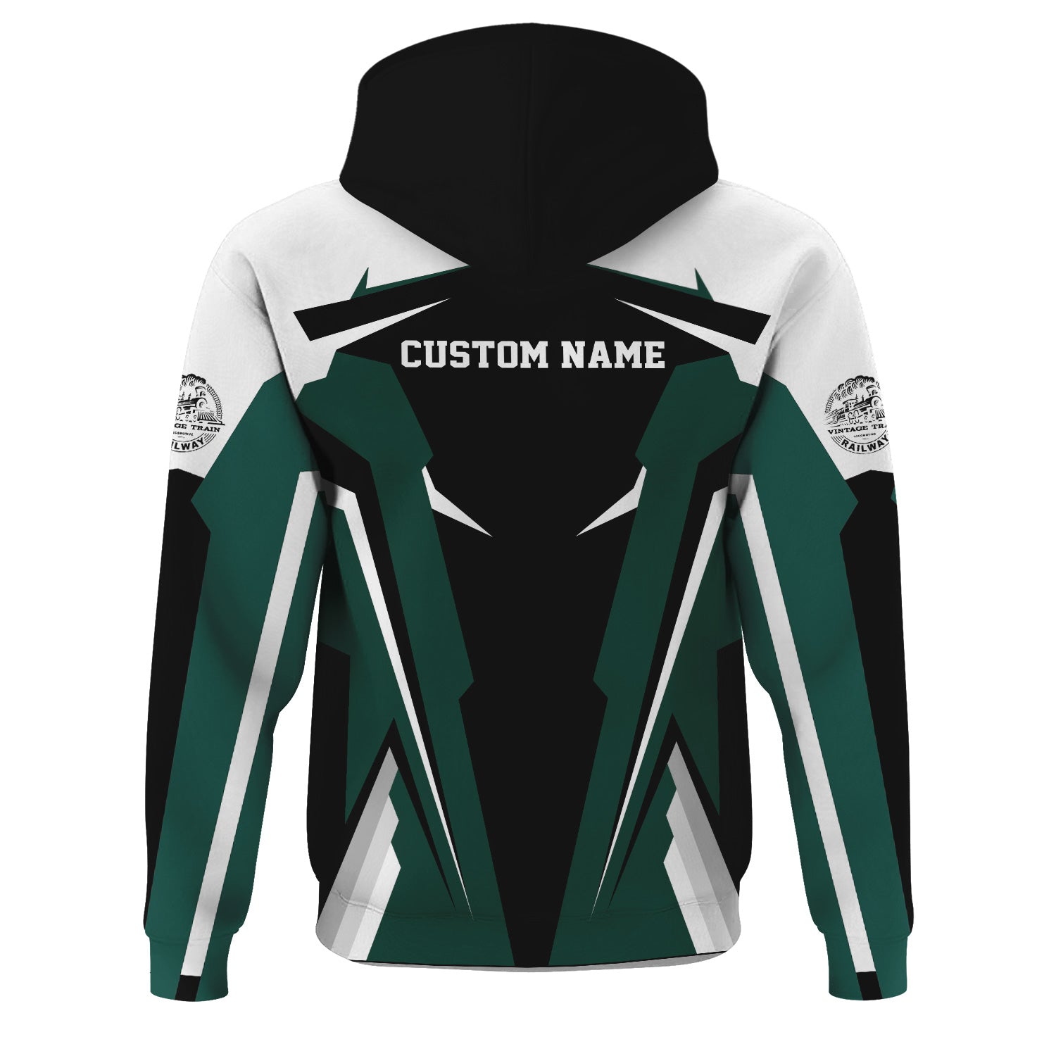 Railspirit Personalized Great Western Railway Hoodie Strong Green Line Style Train Zip Up Hoodie Gift Idea For Train Lover
