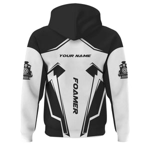 Railspirit Personalized New York Central Railroad Hoodie Railway Trainspotter Style Zip Up Hoodie Gift Idea For Foamers