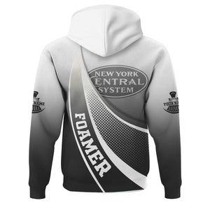 Railspirit Personalized New York Central Railroad Hoodie Railway-Themed Style Zip Up Hoodie Gift Idea For Trainspotter