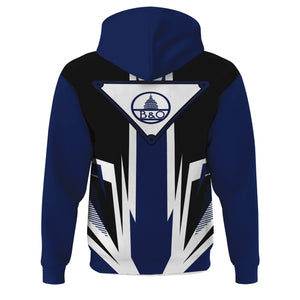 Railspirit Baltimore and Ohio Railroad Hoodie Bold Graphic Style B&O All Over Printed Zip Up Hoodie