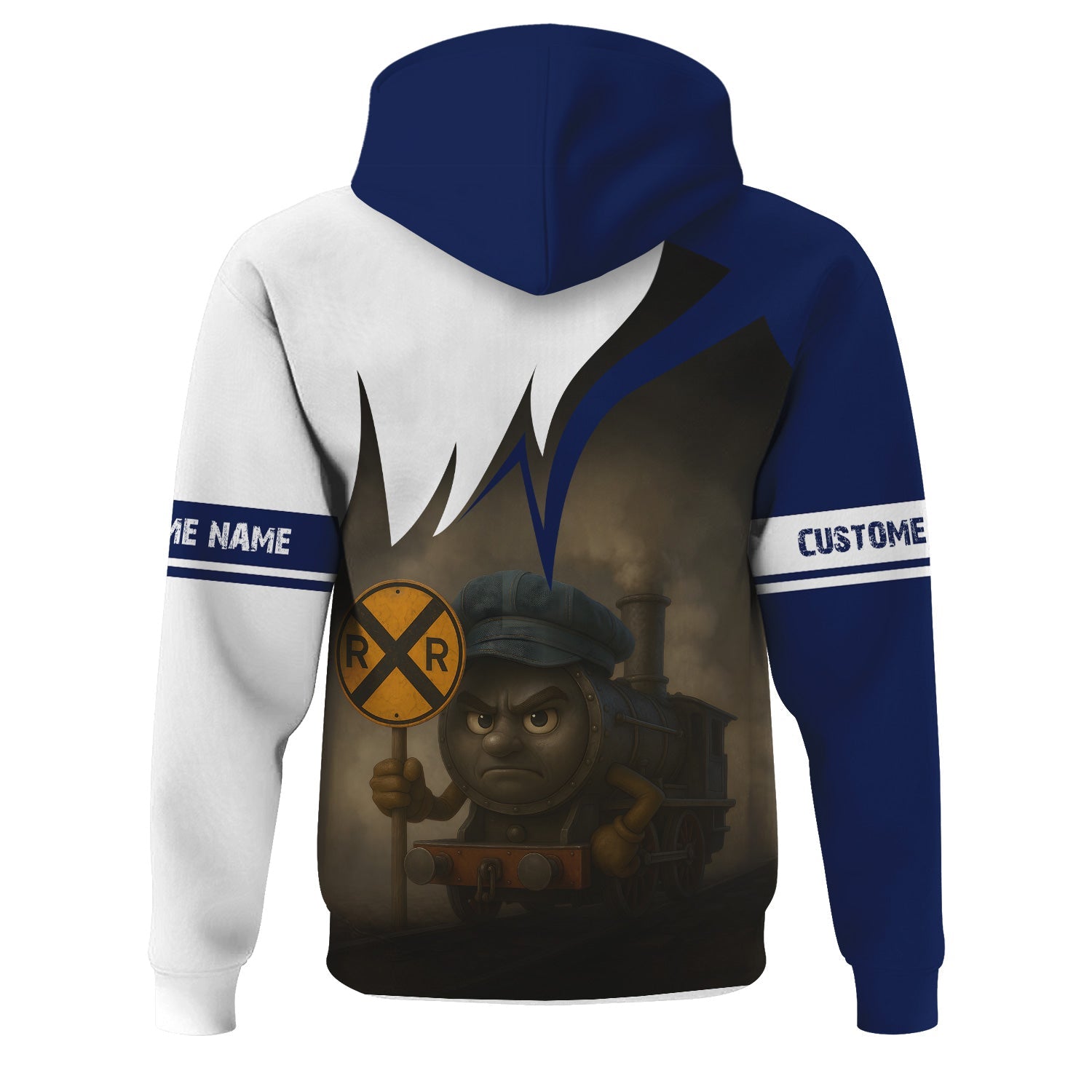 Railspirit Personalized Baltimore and Ohio Railroad Hoodie Angry Train B&O Hoodie Gift Idea For Train Lover